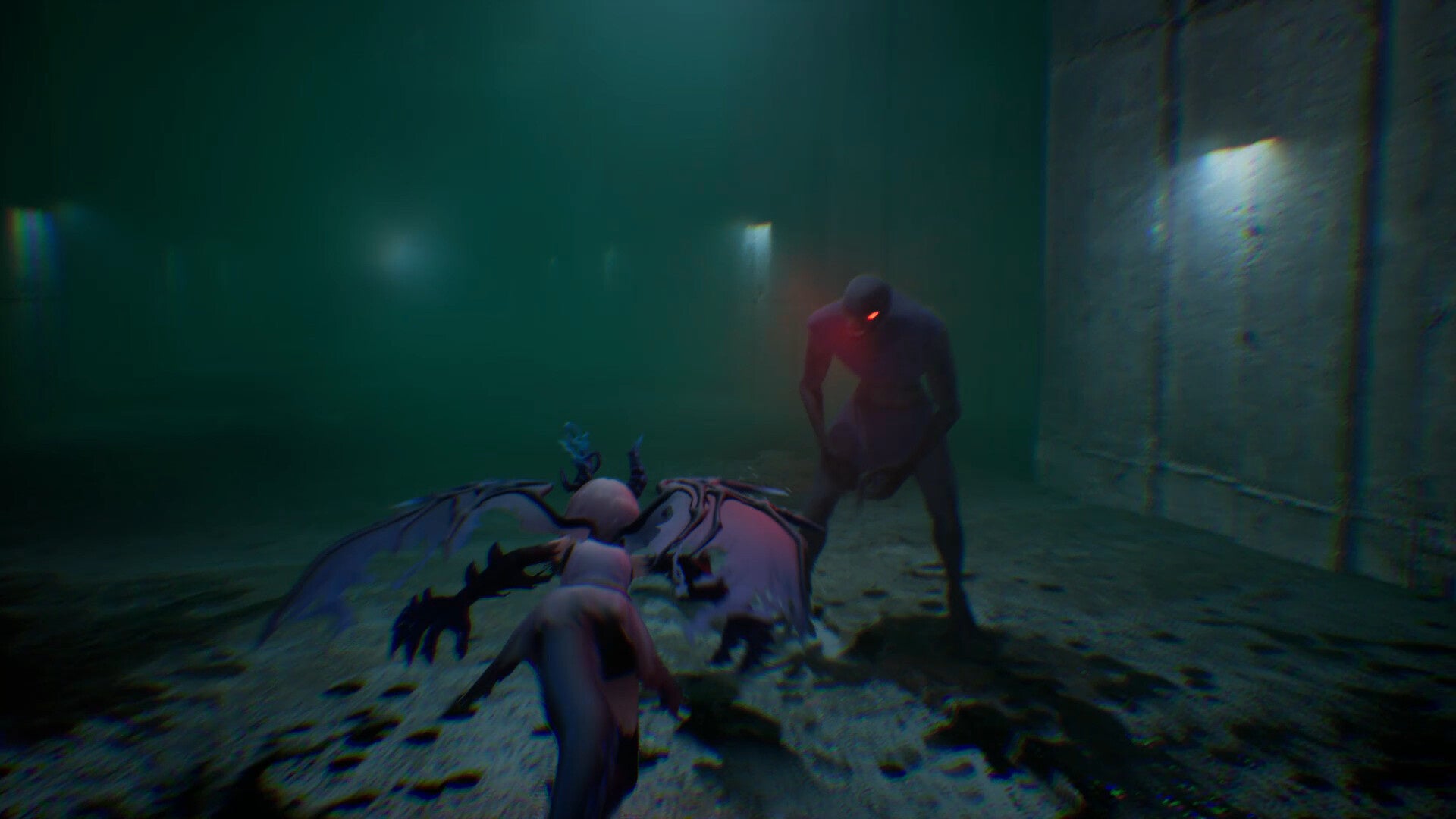 Shadow Mateで竜人化したシンシアが敵へ近づく公式戦闘画面